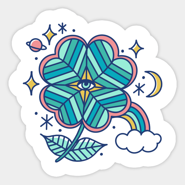 Lucky clover Sticker by Paolavk